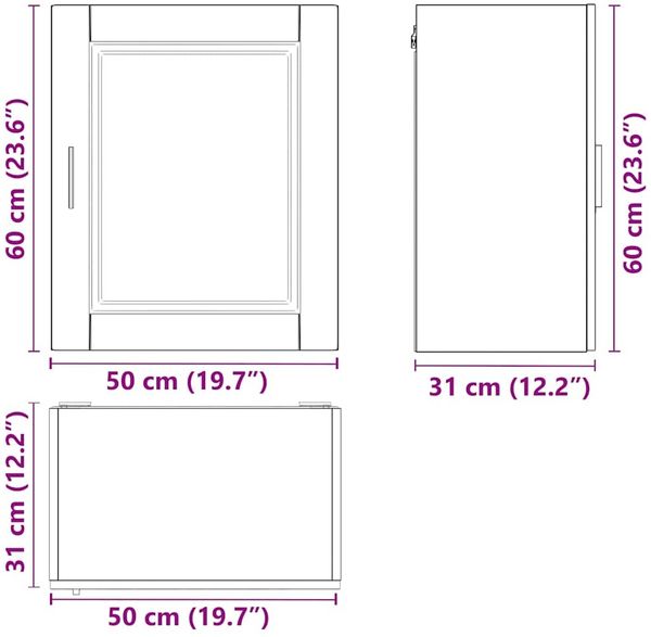 vidaXL Küchen-Hängeschrank Porto Artisan-Eiche Holzwerkstoff 854055 Bild 12