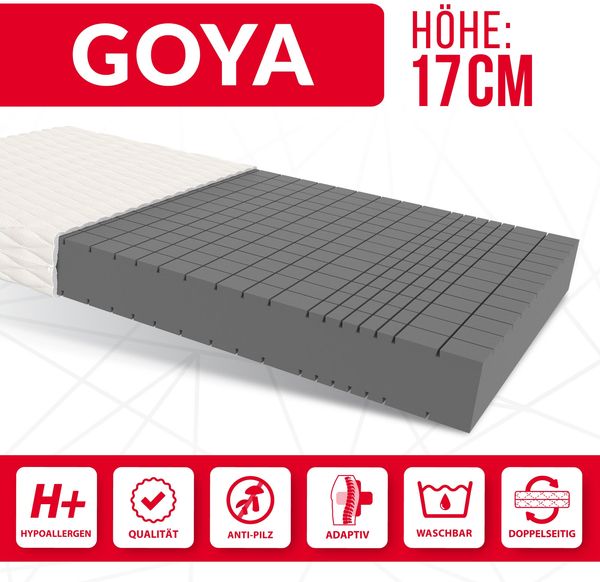 Matratze GOYA 7 Zonen120x200 HR Schaum H4 17 cm JERSEY Bild 2