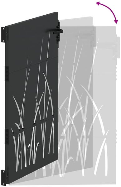vidaXL Gartentor Schwarz 85 x 125 cm Pulverbeschichteter Stahl 42015865 Bild 9