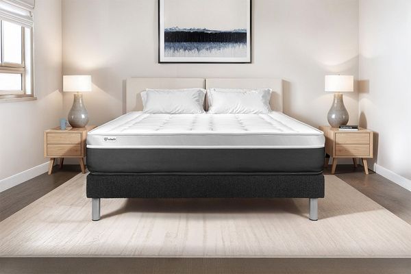 Matratzenset VITAL SOFT 140 x 190 cm Bettrahmen Kit schwarz