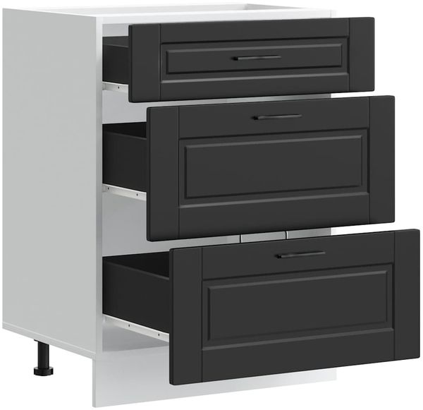 vidaXL Küchenunterschrank „Porto“ Schwarz Holzwerkstoff 854260 Bild 5