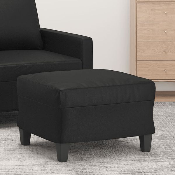 vidaXL Fußhocker Schwarz 60 x 50 x 41 cm Kunstleder [349335]