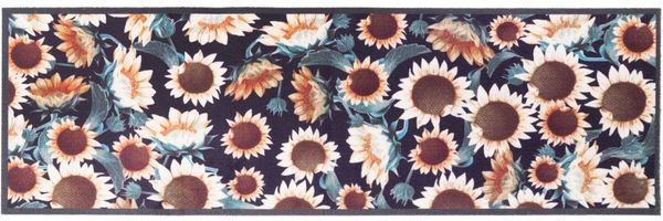 Primaflor-Ideen in Textil Küchenläufer SUNFLOWER, Made in Belgium, rechteckig, Höhe: 5 mm, Motiv Sonnenblumen, rutschhemmend, waschbar, Küche