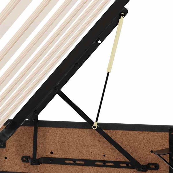 vidaXL Aufbewahrungsbett mit Matratze Schwarz 200 x 200 cm Samt 3372173 Bild 8