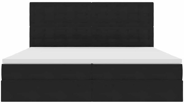 vidaXL Aufbewahrungsbett mit Matratze Schwarz 200 x 200 cm Samt 3372173 Bild 3