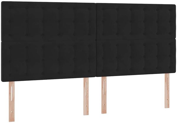 vidaXL Aufbewahrungsbett mit Matratze Schwarz 200 x 200 cm Samt 3372173 Bild 5