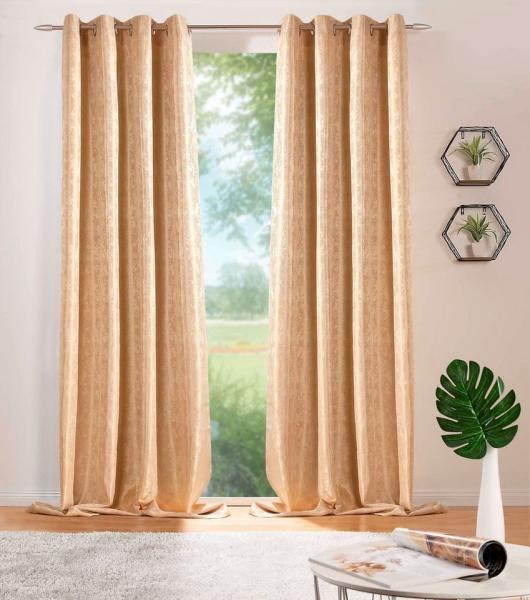 DecoHome24 Gardine Brillant Meliert, Ösen (2 St), blickdicht, Blickdicht