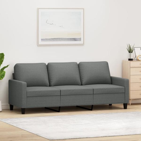 vidaXL 3-Sitzer-Sofa Dunkelgrau 180 cm Stoff 359172