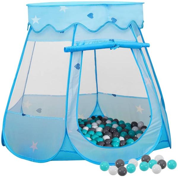 vidaXL Kinder-Spielzelt mit 250 Bällen Blau 102x102x82 cm 3107722