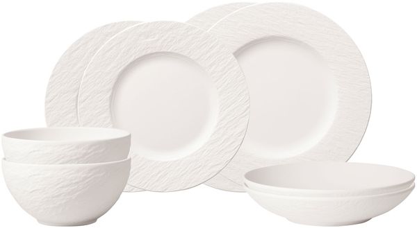 Villeroy & Boch Manufacture Rock Blanc Einsteiger-Set 8-teilig
