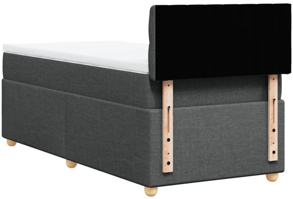 vidaXL Boxspringbett mit Matratze Dunkelgrau 90x190 cm Stoff 3288843 Bild 8