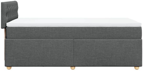 vidaXL Boxspringbett mit Matratze Dunkelgrau 90x190 cm Stoff 3288843 Bild 7
