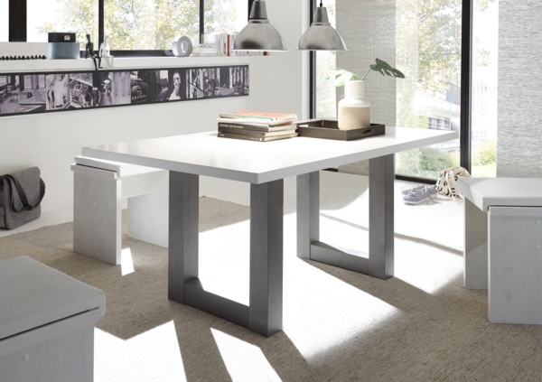 Esszimmertisch Eila 4 180 x 90 x 75 Esstisch Graphit/Weiß Matt Lack 13356-180 Bild 3