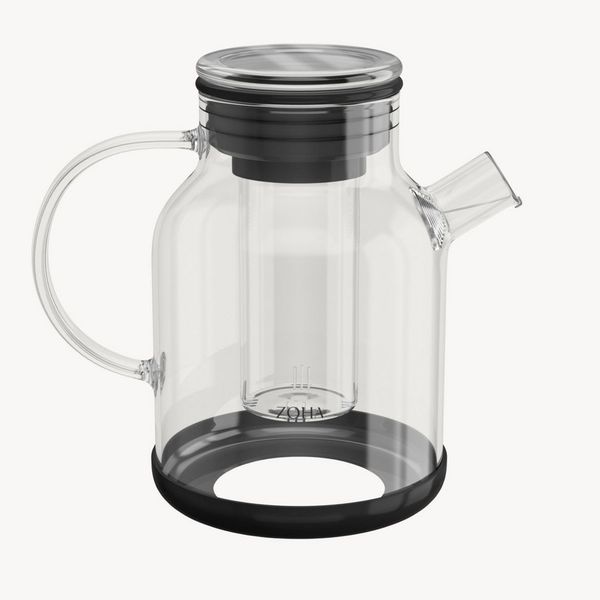 Zoha Teekanne Glasteekanne mit Sieb 1,5 Liter - Hitzebeständiger Teebereiter, Premium Borosilikatglas mit Siebeinsatz
