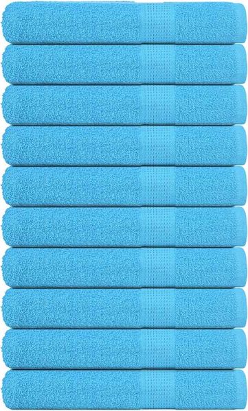 vidaXL Handtücher FROGN 10 Stk. Türkis 100x200 cm 360 g/m² 136988