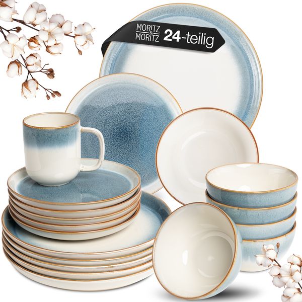 Moritz & Moritz TARENTO blau Geschirrset 24 tlg.