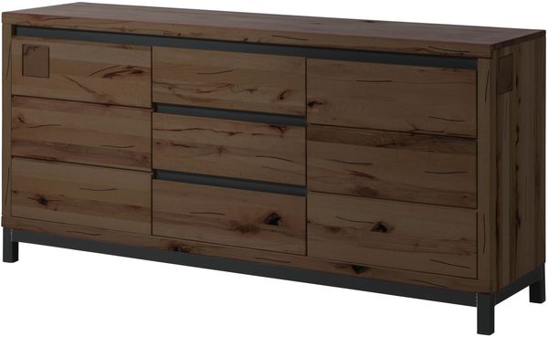 Sideboard Kernbuche 175x45x85 tabacco braun geölt VILLANDERS #209