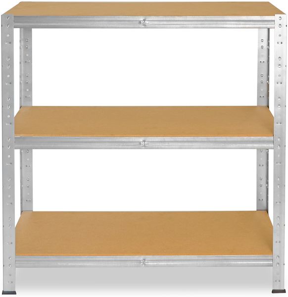 shelfplaza HOME 90x100x30 cm Schwerlastregal in grau-verzinkt mit 3 Böden und 175 kg Traglast pro Boden Bild 4