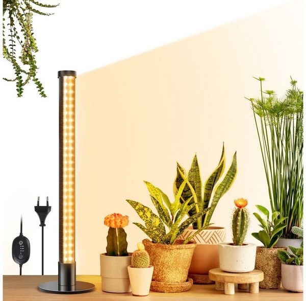 MUPOO Pflanzenlampe LED Stehende Pflanzenzuchtlampe Volles Spektrum H40-122cm, mit 3 Farben & 6/9/12H Timer für hohe Indoor-Pflanzen