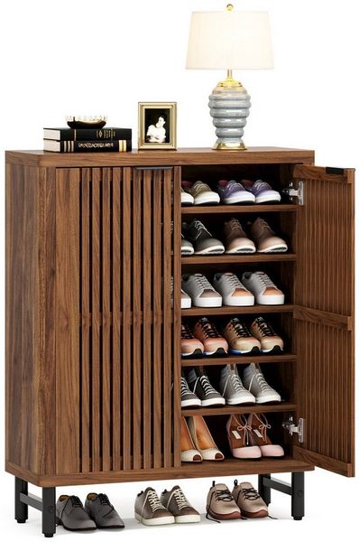 Tribesigns Schuhschrank 6-Tier Retro Schuhschrank für 24 Paar Schuhe