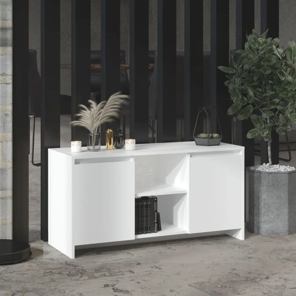 vidaxl TV-Schrank, Lowboard, Spanplatte, Weiß, 102 x 37,5 x 52,5 cm