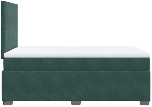 vidaXL Boxspringbett mit Matratze Dunkelgrün 120x200 cm Samt 3293179 Bild 11