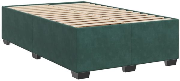 vidaXL Boxspringbett mit Matratze Dunkelgrün 120x200 cm Samt 3293179 Bild 8