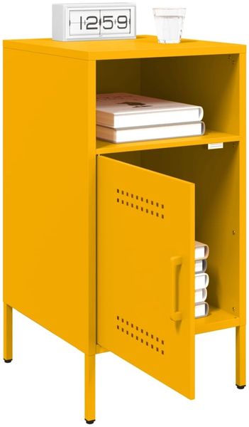 vidaXL Nachttische 2 Stk. Senfgelb 36x39x68 cm Stahl 843073 Bild 4