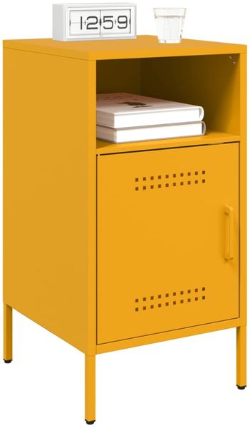vidaXL Nachttische 2 Stk. Senfgelb 36x39x68 cm Stahl 843073 Bild 3