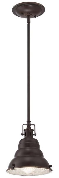Hängeleuchte, Deckenlampe, Metall Glas, Bronze, D 20,3 cm