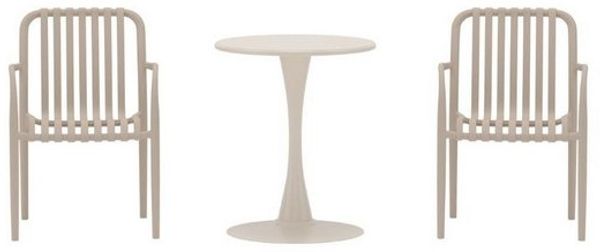 ebuy24 Bistrotisch Limnos Cafeset beige. (3-St) Bild 4