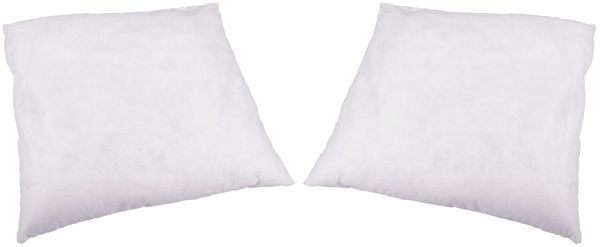 2x Dekokissen weiß 40x40 cm mit Füllung 100% Polyester | Sofakissen | Kissenbezug aus 100% Polypropylen | Zierkissen für Sofa Bett Wohnzimmer