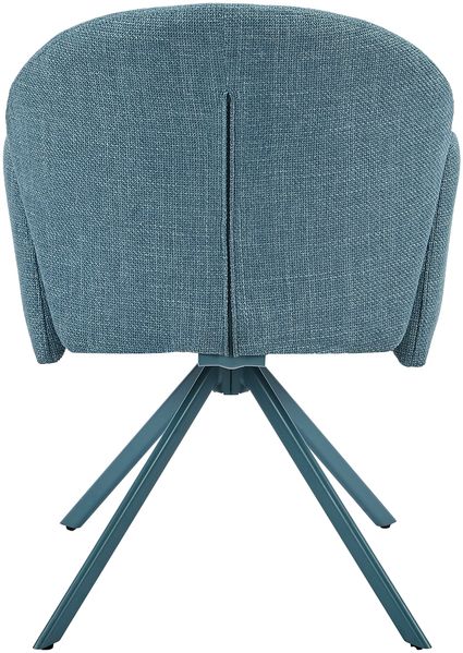 2er Set Sesselstuhl Holly drehbar - Webstoff Petrol Bild 7