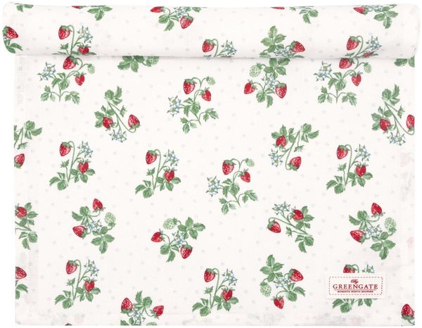 Greengate Tischläufer Berry Tischläufer white 140x45cm