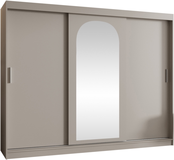 Kleiderschrank Samker 250 cm (Farbe: Cashmere, ohne Schubladen)