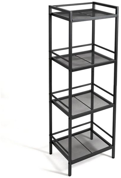 GarveeMore Bücherregal 3 /4 Tier Storage Rack Kohlenstoffstahl Bücherregal Eckenregal