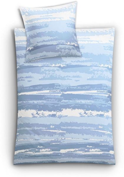 Kleine Wolke Bettwäsche Ballade, Mako-Satin, 2 teilig, in Blautönen