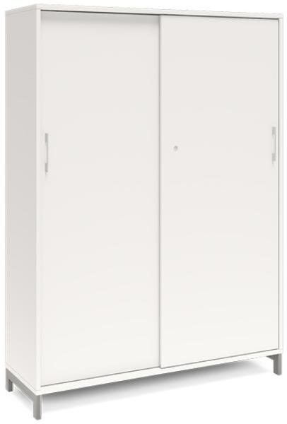 Büroschrank DNA 1200x1660 mm Weiß/Weiß Schiebetür 4A4 Bild 1