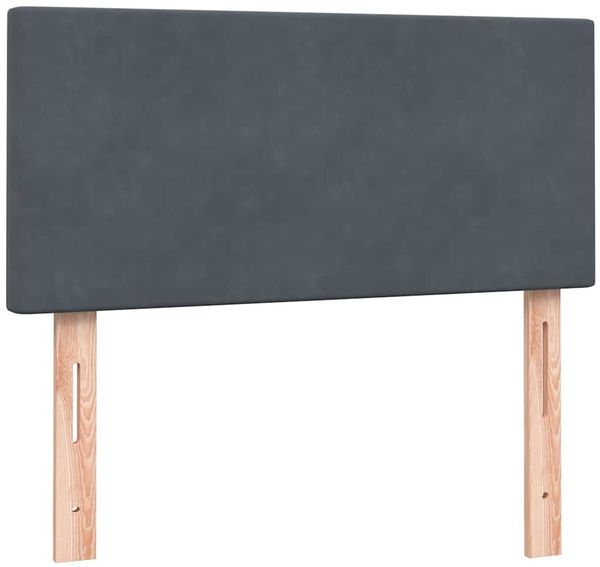 vidaXL Boxspringbett mit Matratze & LED Dunkelgrau 90x220 cm Samt 3316720 Bild 7