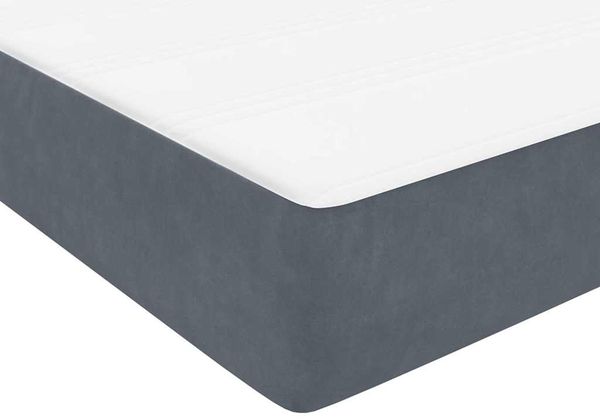 vidaXL Boxspringbett mit Matratze & LED Dunkelgrau 90x220 cm Samt 3316720 Bild 10