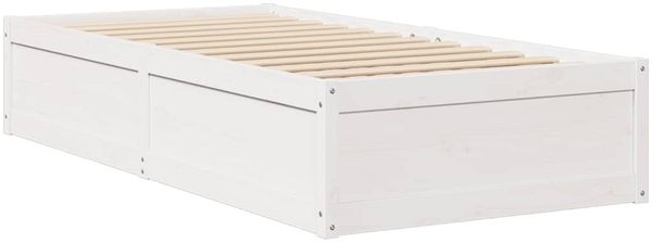 vidaXL Massivholzbett ohne Matratze Weiß 90x190 cm Kiefernholz 846844 Bild 6