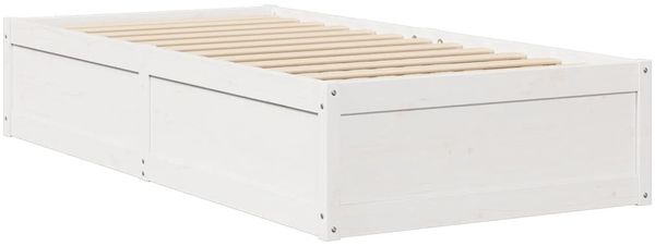 vidaXL Massivholzbett ohne Matratze Weiß 90x190 cm Kiefernholz 846844 Bild 3