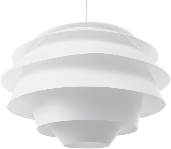 'Congo' Hängeleuchte Weiß Kunststoff Schirm in Blumenform Rose Kinderzimmer Beleuchtung Spiral-Optik Modernes Design
