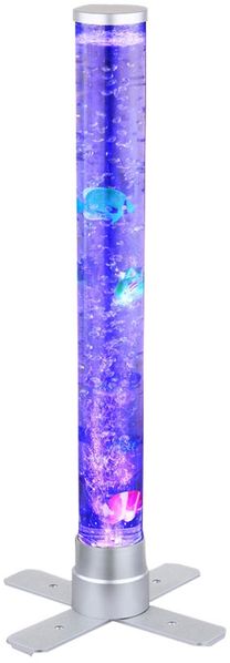 RGB LED Wassersäule, Farbwechsler, klar, Fische, H 61cm