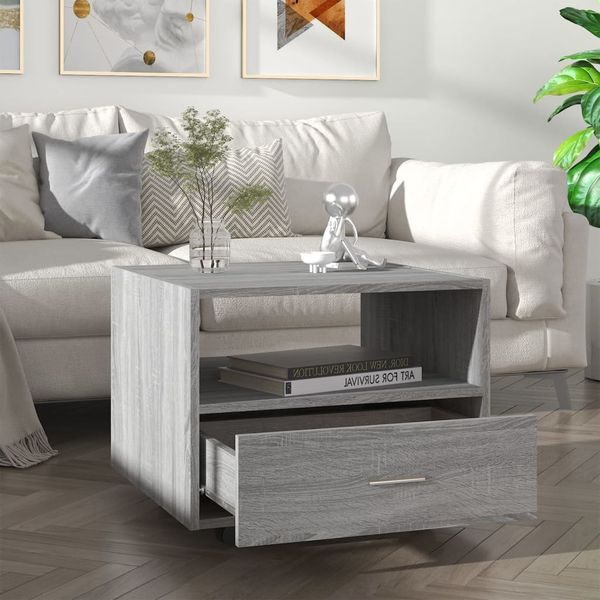 vidaXL Couchtisch Grau Sonoma 55x55x40 cm Holzwerkstoff 816938