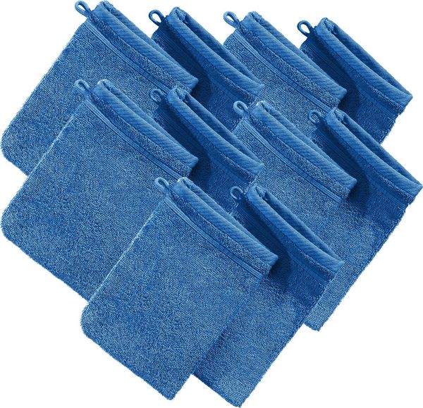 Erwin Müller Waschhandschuh Waschhandschuh "Heidelberg" 10er-Pack, Frottier, Walk-Frottier Uni