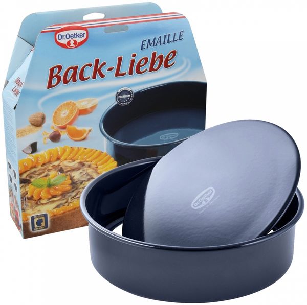 Dr. Oetker Back-Liebe Emaille Garantieform mit Hebeboden 28 cm