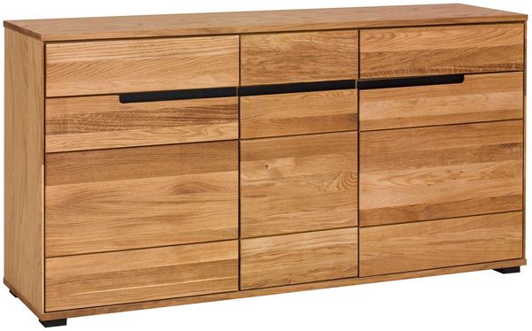 Sideboard Luisa / Lola, Echtholz, Holzwerkstoff, Holzfarben, 163 x 83 x 41 cm
