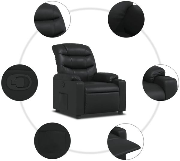 vidaXL Relaxsessel Schwarz Kunstleder 374133 Bild 5