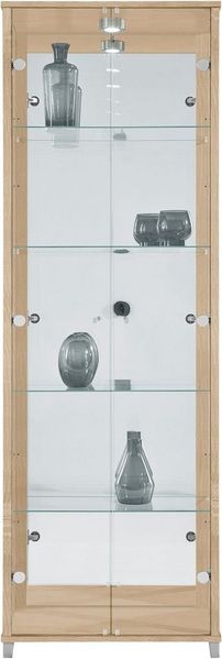 fif möbel Vitrine OPTIMA Standvitrine, Vitrinenschrank, Glasvitrine, Sammlervitrine, LED